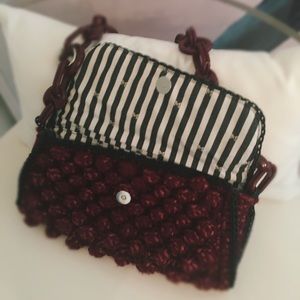 Missoni Raffia | Burgundy w/ Striped lining ☄️sold☄️